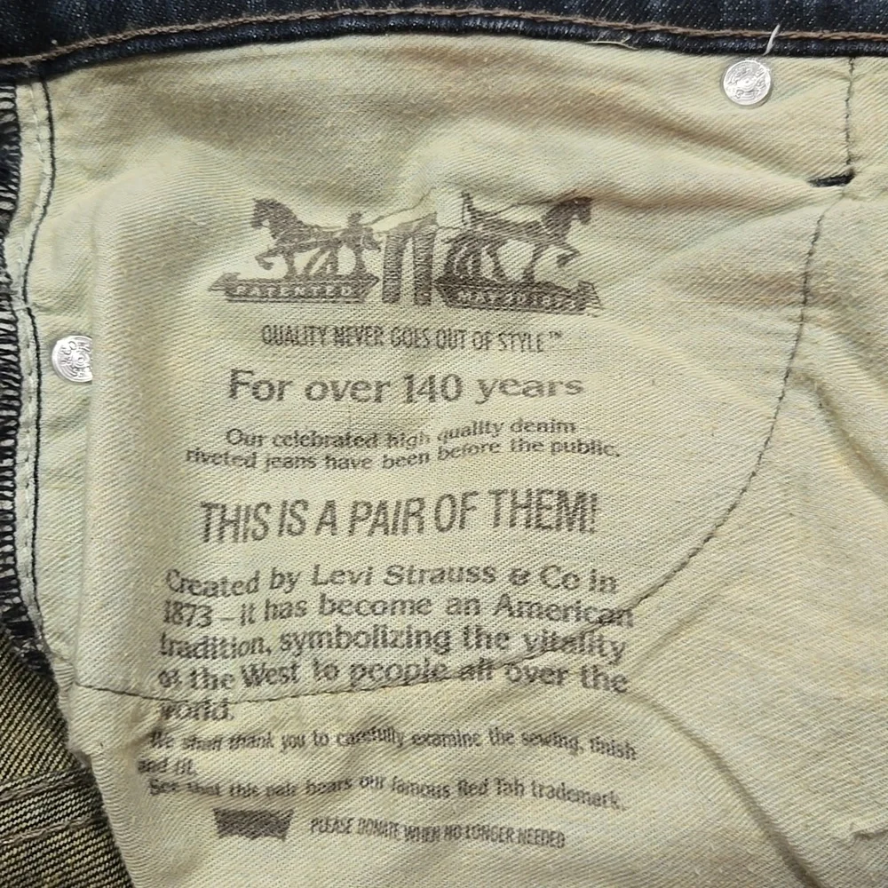Levis Men's 511 Slim Fit‎ Jeans Size 34 Waist 34 Length Clean Dark Wash